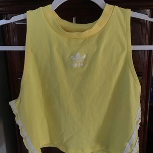 Yellow Adidas crop top